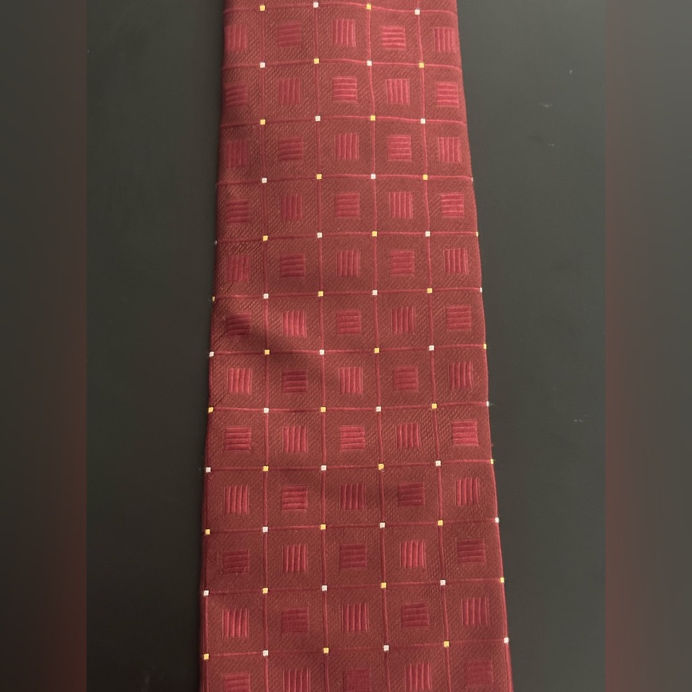 Burgundy Patterned Red Dormeuil Paris Tie